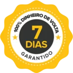 Selo 7 dias de garantia - 100% dinheiro de volta garantido